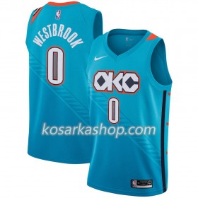 Dres Oklahoma City Thunder Russell Westbrook 0 Nike 2018-19 City Edition Plava Swingman